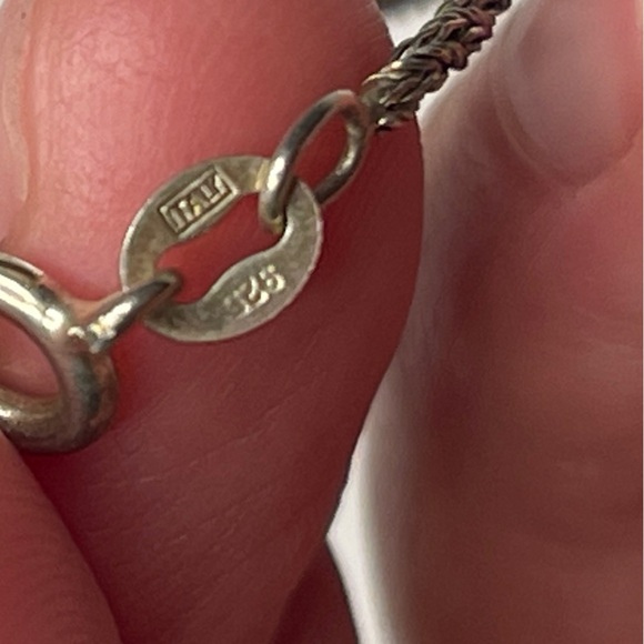 Murano Glass Pendant Necklace 925 Italy Sterling silver chain signed vintage - Picture 5 of 15